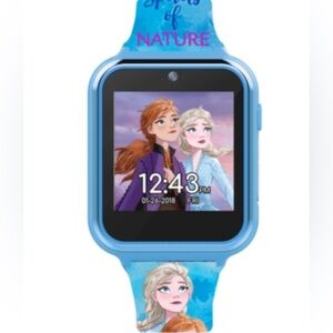NWT Accutime Kid's Frozen 2 Blue Silicone Strap Touchscreen Smart Watch 46x41mm
